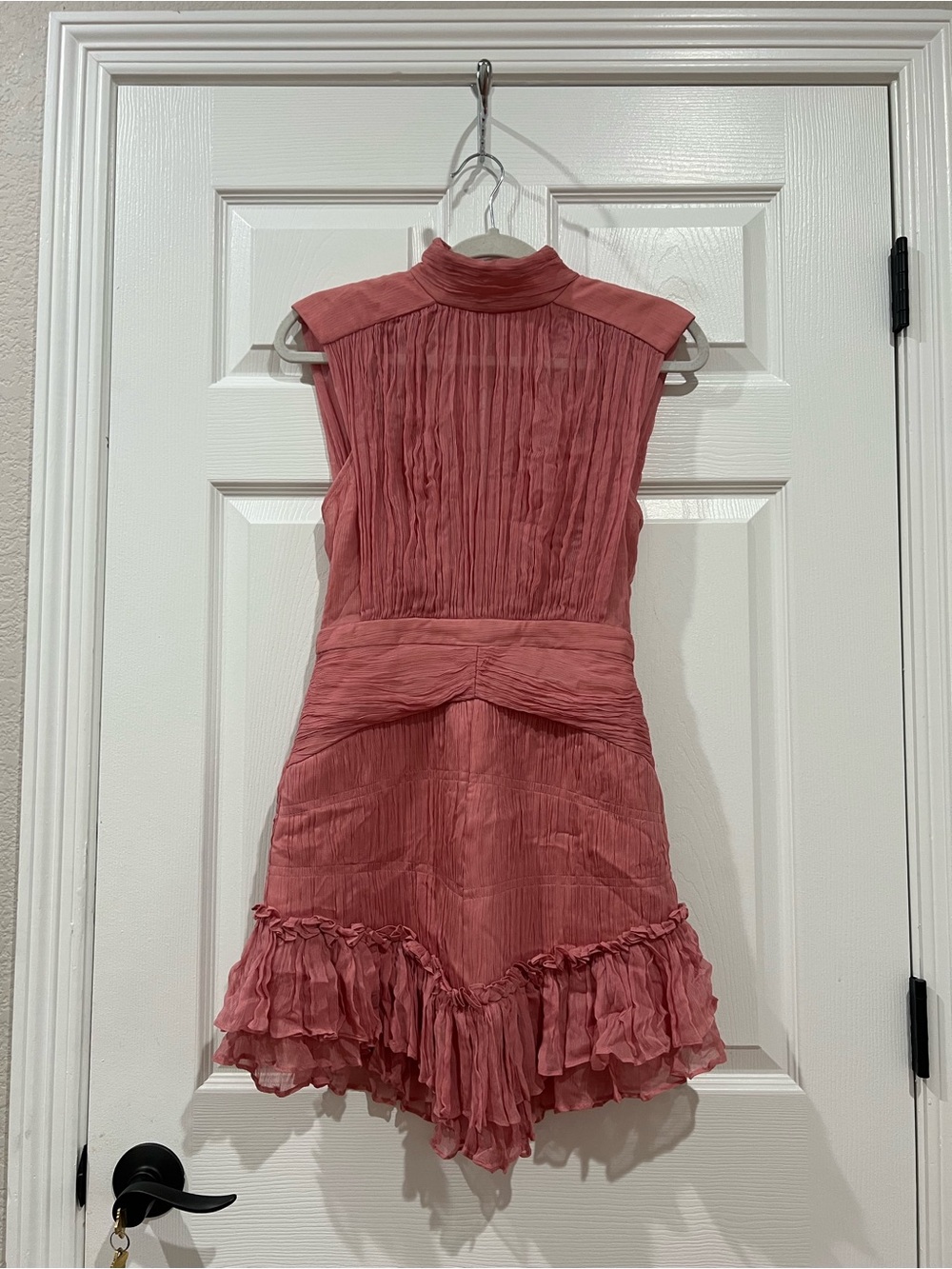 Shona Joy Lauren Ruched Mini Dress in Blush - Size 2